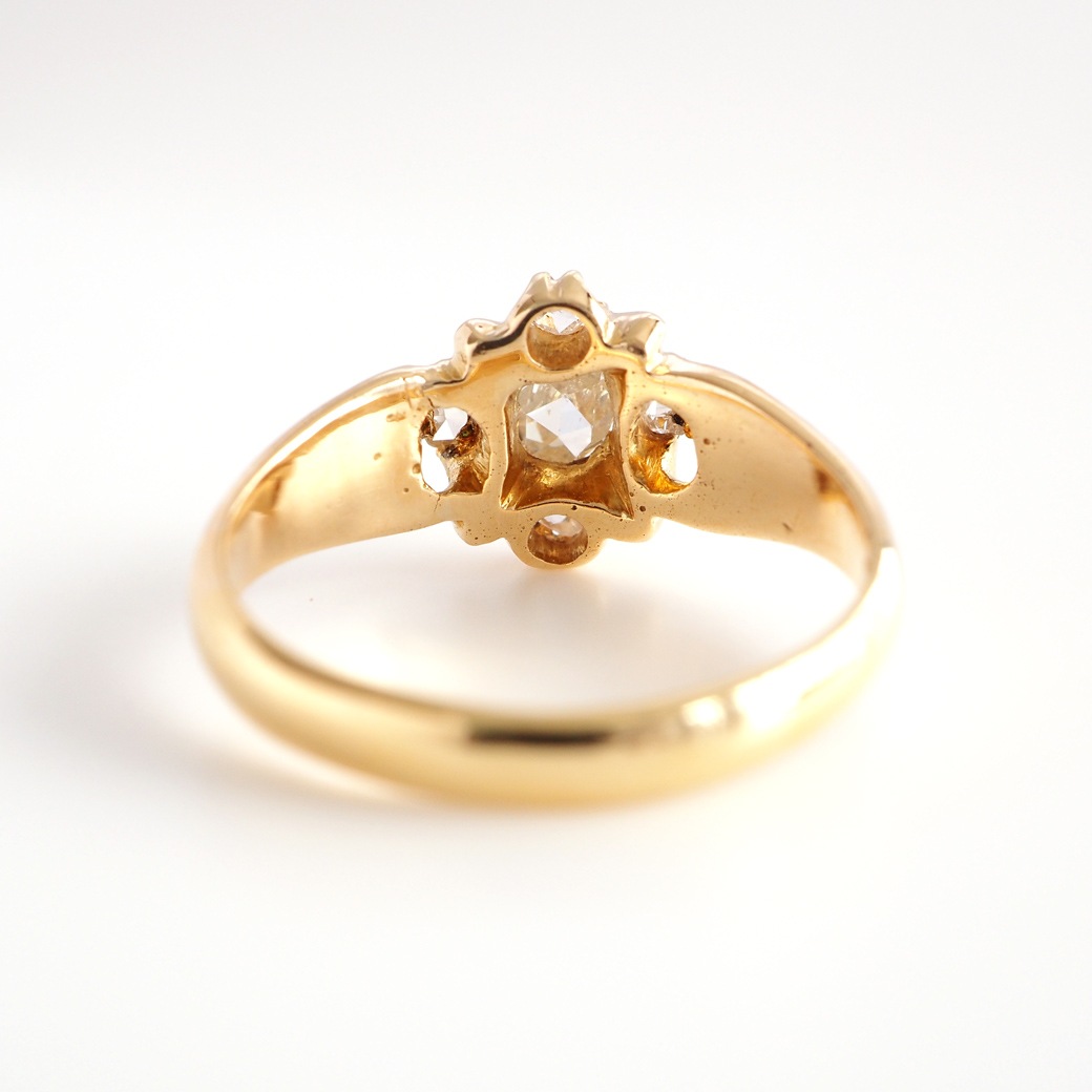 アンティークジュエリー リング ローズカットダイヤモンドゴールド アンティークリング