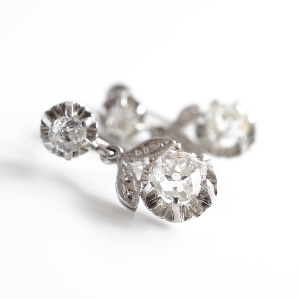 アンティークジュエリー イヤリング&ピアス ダイヤモンド アンティークイヤリング