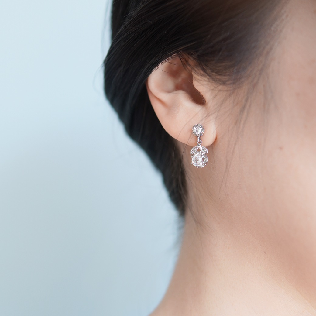 アンティークジュエリー イヤリング&ピアス ダイヤモンド アンティークイヤリング