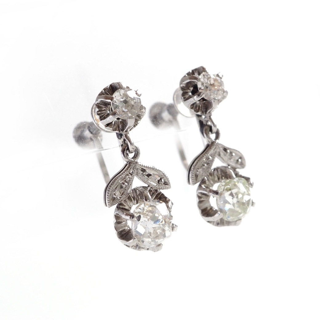 アンティークジュエリー イヤリング&ピアス ダイヤモンド アンティークイヤリング