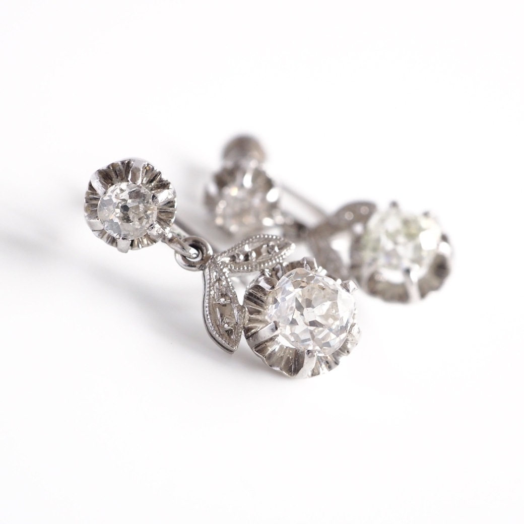 アンティークジュエリー イヤリング&ピアス ダイヤモンド アンティークイヤリング
