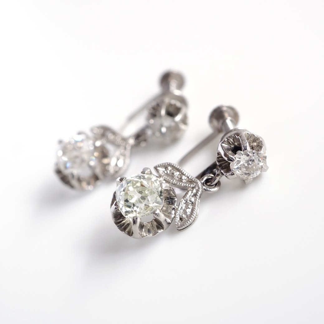 アンティークジュエリー イヤリング&ピアス ダイヤモンド アンティークイヤリング