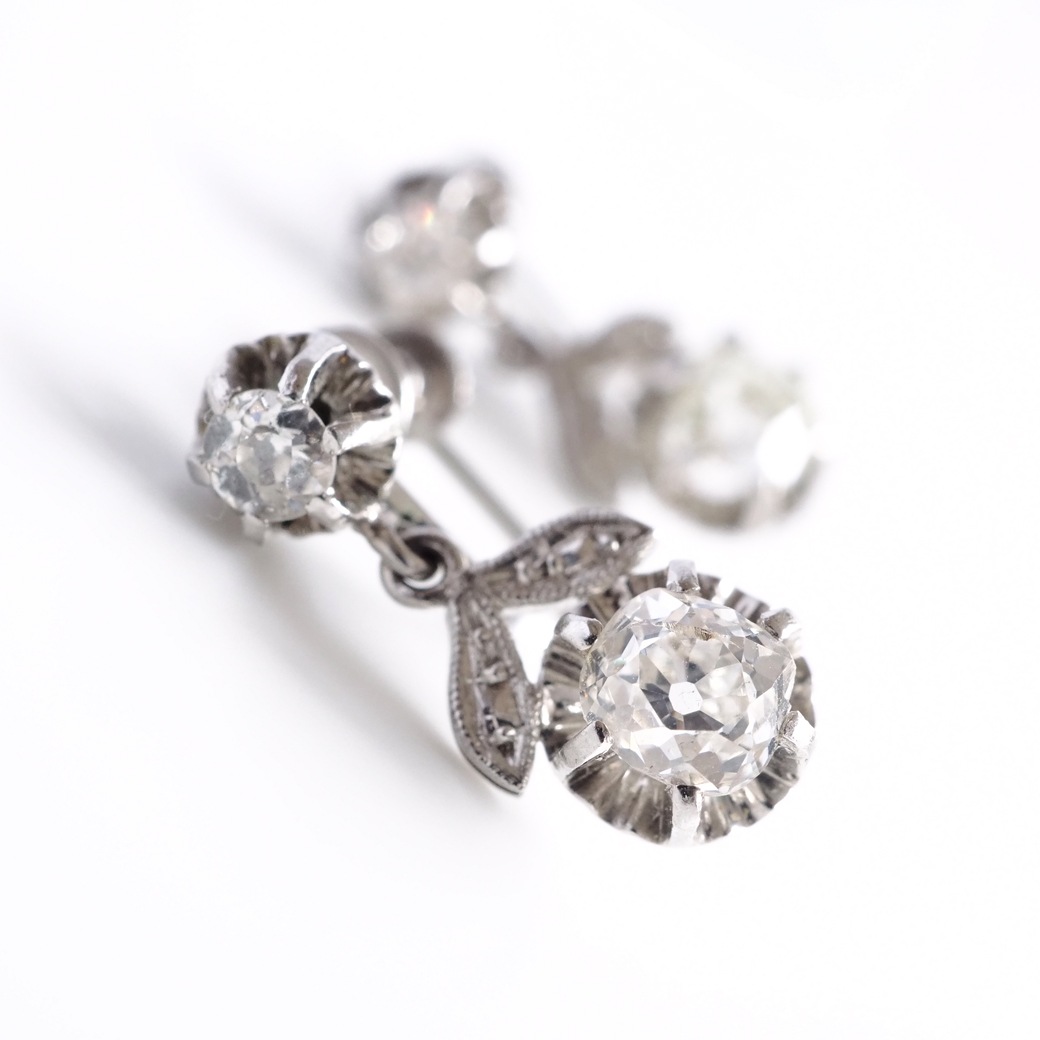アンティークジュエリー イヤリング&ピアス ダイヤモンド アンティークイヤリング