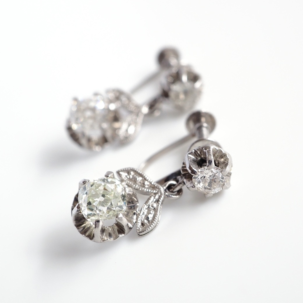アンティークジュエリー イヤリング&ピアス ダイヤモンド アンティークイヤリング