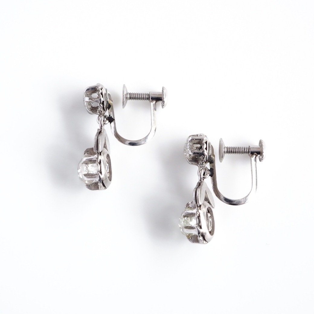 アンティークジュエリー イヤリング&ピアス ダイヤモンド アンティークイヤリング