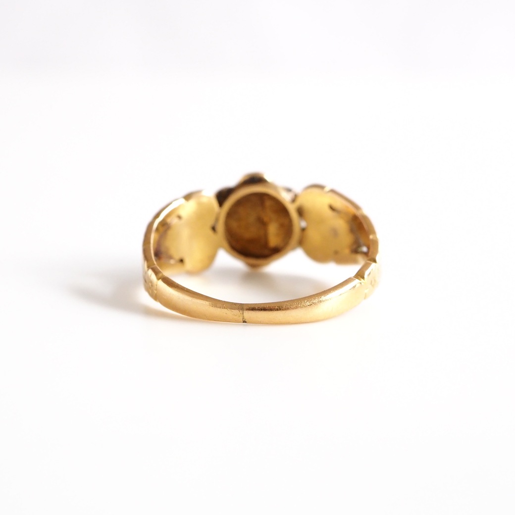 アンティークジュエリー リング エメラルド パール アンティークリング