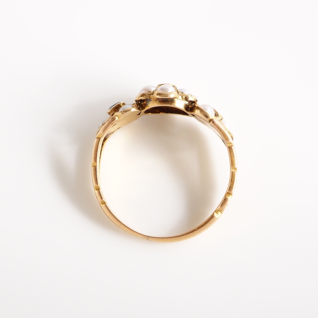 アンティークジュエリー リング エメラルド パール アンティークリング