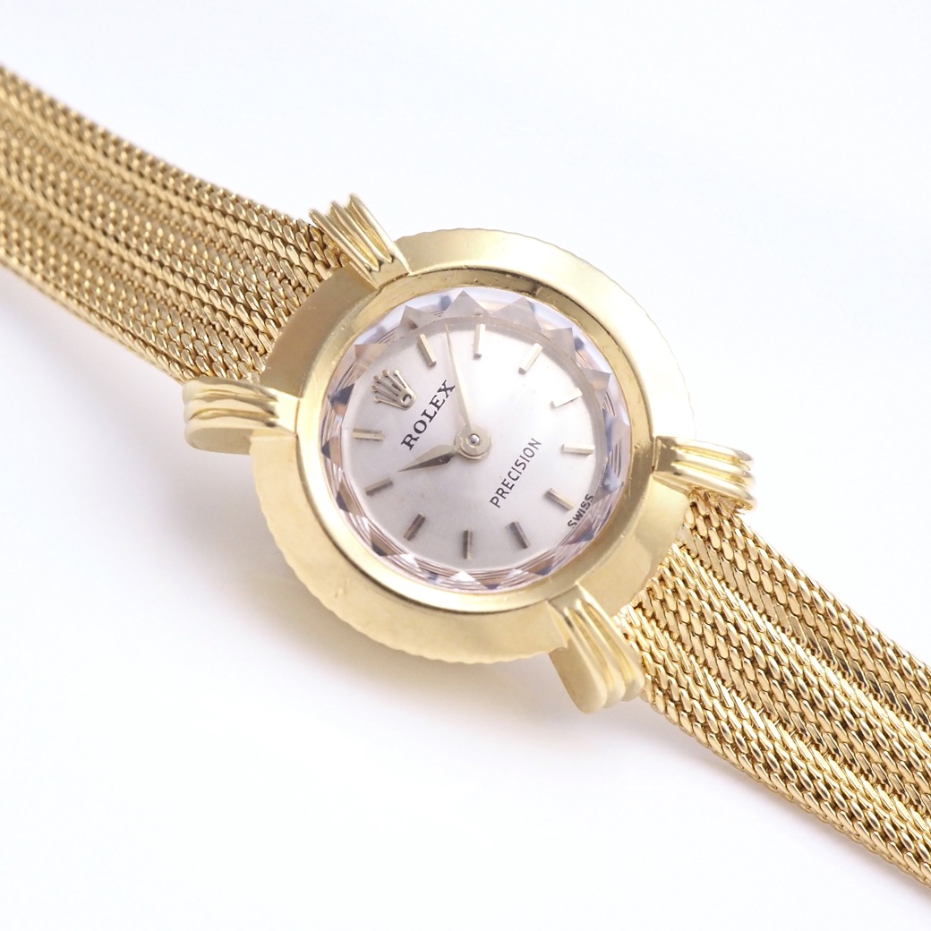 アンティークウォッチ ロレックス フルーテッド ラウンド YGケース