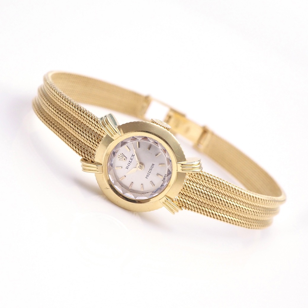 アンティークウォッチ ロレックス フルーテッド ラウンド YGケース