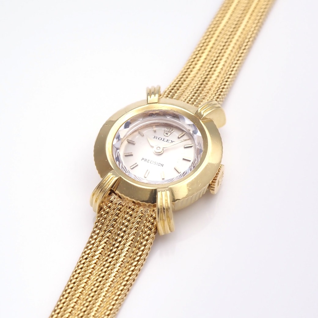 アンティークウォッチ ロレックス フルーテッド ラウンド YGケース