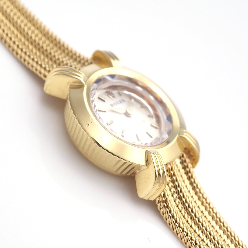 アンティークウォッチ ロレックス フルーテッド ラウンド YGケース