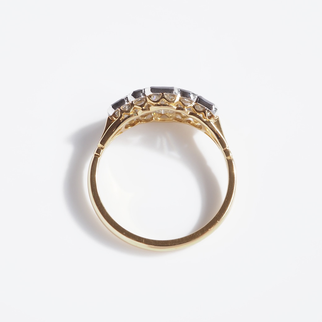 アンティークジュエリー リプロダクション City of London シティオブロンドン ダイヤモンド 3ストーンリング