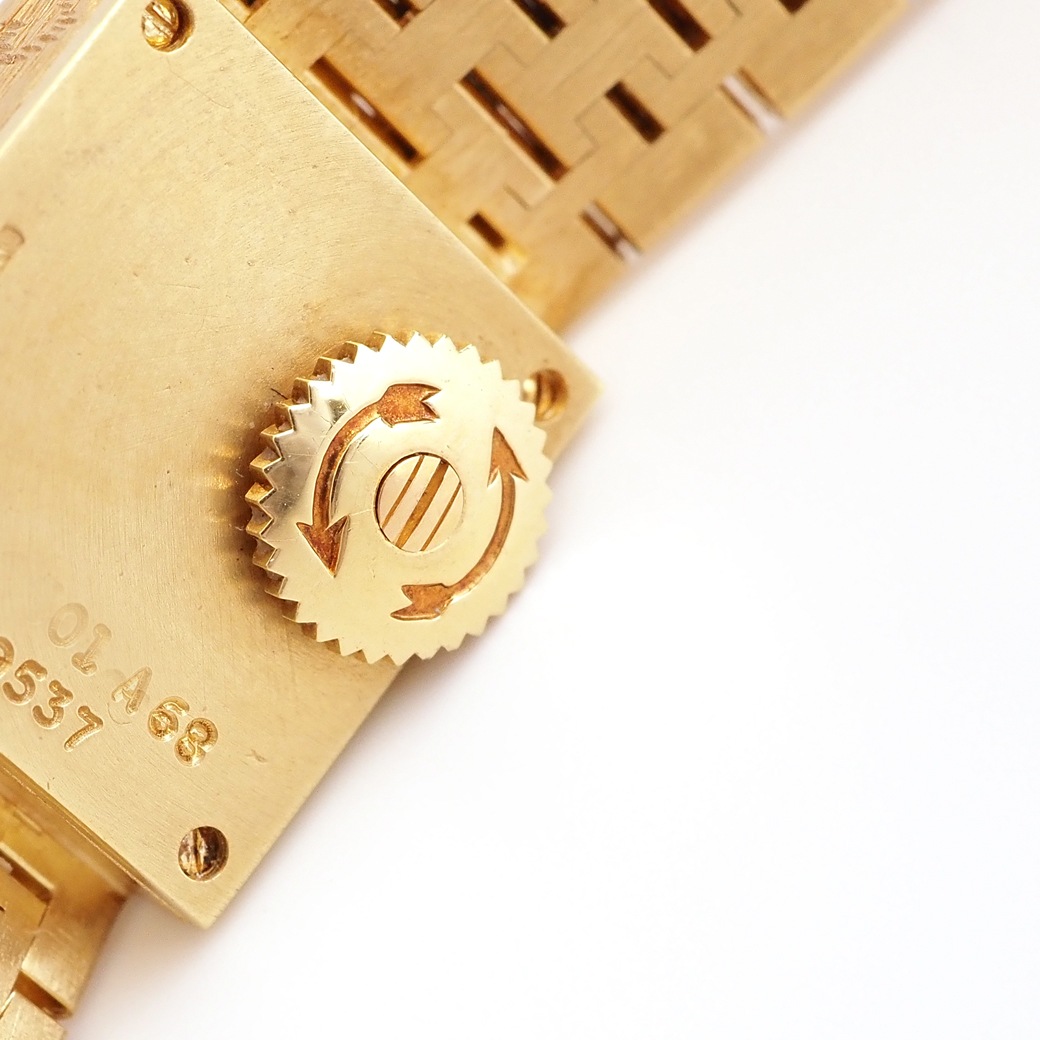 アンティークウォッチ ピアジェ バックワインド スクエア ゴールドテクスチャブレスレット