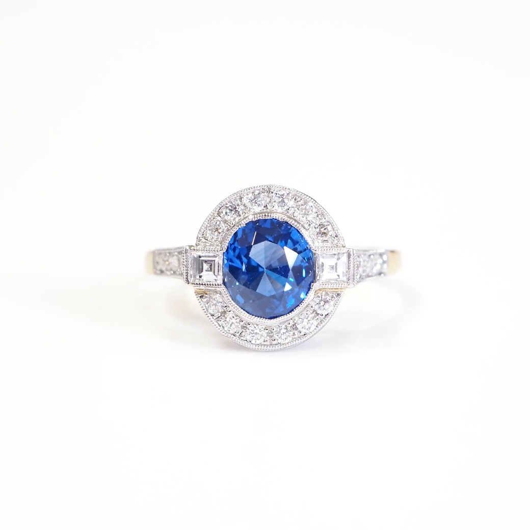 アンティークジュエリー リプロダクション City of London シティオブロンドン サファイア ダイヤモンド リング