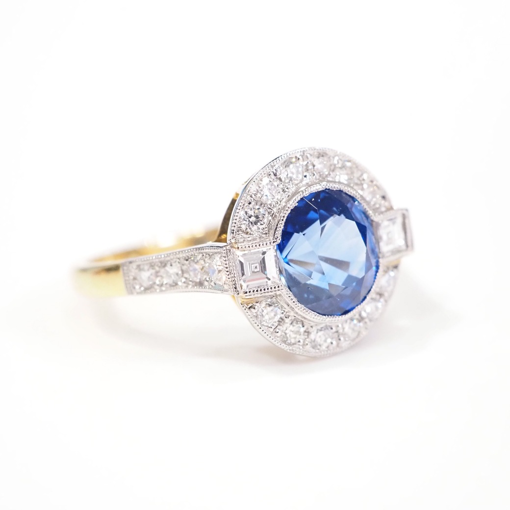 アンティークジュエリー リプロダクション City of London シティオブロンドン サファイア ダイヤモンド リング