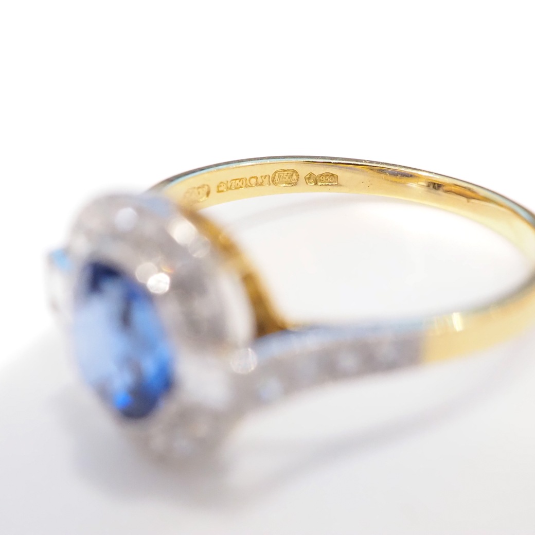 アンティークジュエリー リプロダクション City of London シティオブロンドン サファイア ダイヤモンド リング