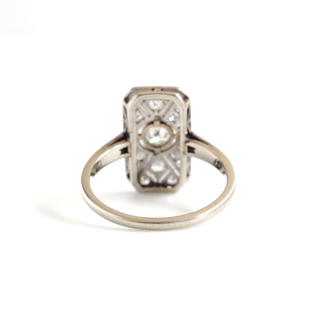 アンティークジュエリー リング ダイヤモンド プラチナ ホワイトゴールド アンティークリング