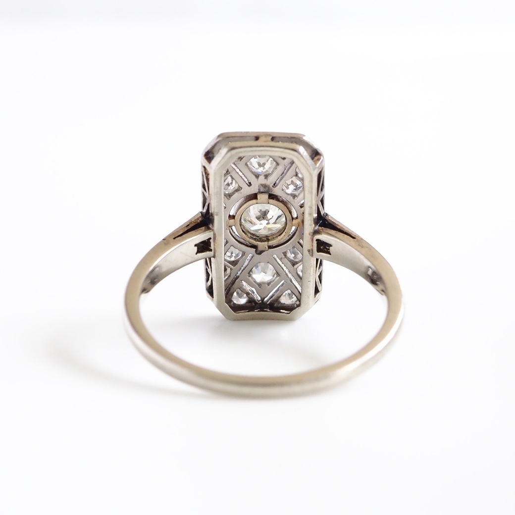 アンティークジュエリー リング ダイヤモンド プラチナ ホワイトゴールド アンティークリング