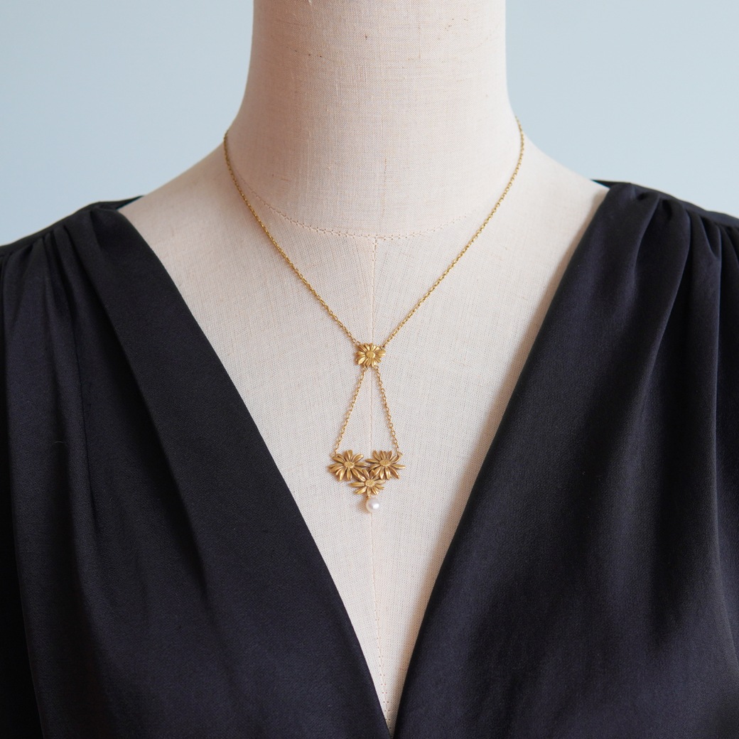 アンティークジュエリー ネックレス アール・ヌーヴォー デイジー アンティークネックレス