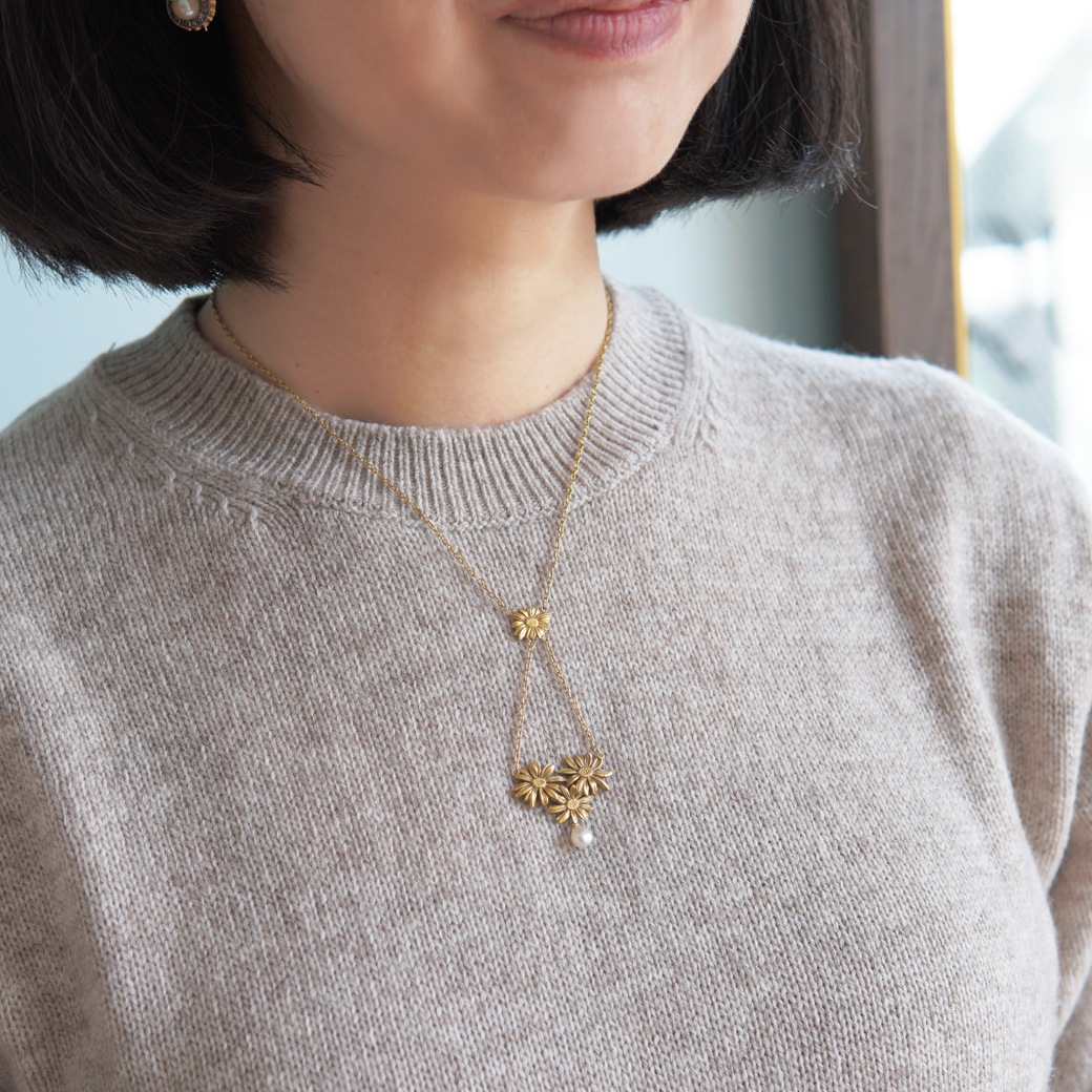 アンティークジュエリー ネックレス アール・ヌーヴォー デイジー アンティークネックレス