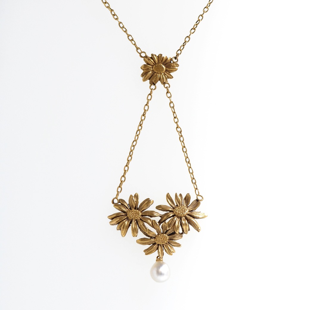 アンティークジュエリー ネックレス アール・ヌーヴォー デイジー アンティークネックレス