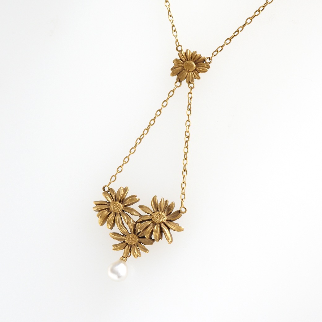 アンティークジュエリー ネックレス アール・ヌーヴォー デイジー アンティークネックレス