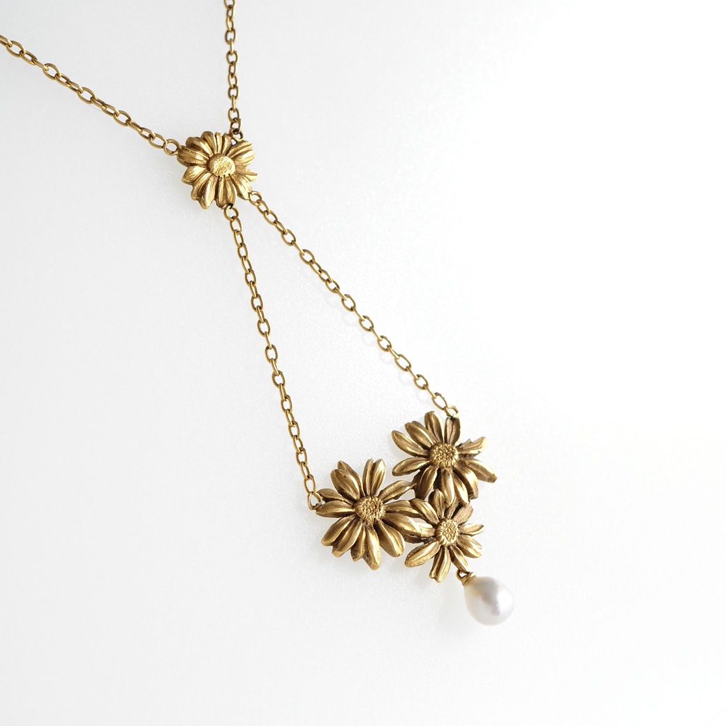 アンティークジュエリー ネックレス アール・ヌーヴォー デイジー アンティークネックレス