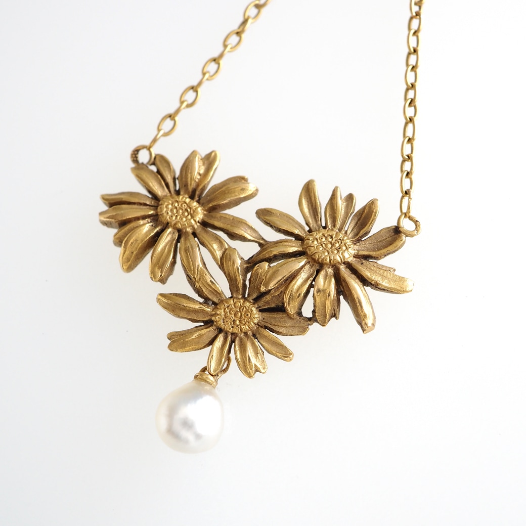 アンティークジュエリー ネックレス アール・ヌーヴォー デイジー アンティークネックレス