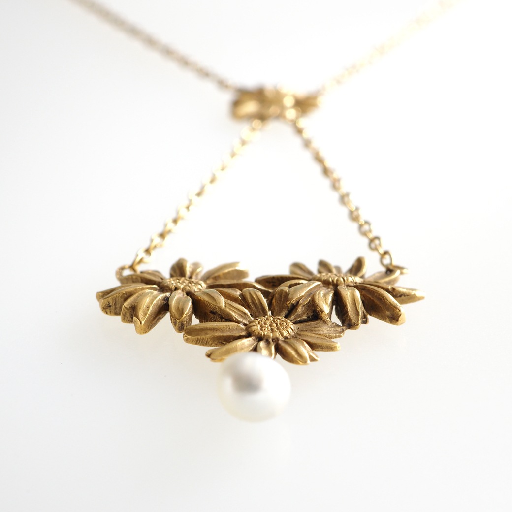 アンティークジュエリー ネックレス アール・ヌーヴォー デイジー アンティークネックレス