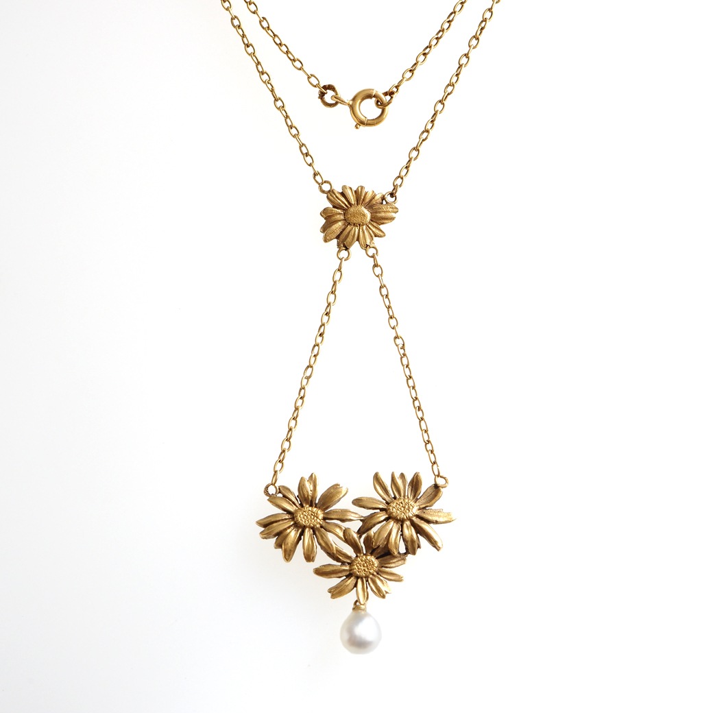 アンティークジュエリー ネックレス アール・ヌーヴォー デイジー アンティークネックレス