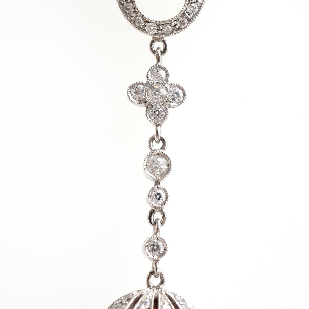 アンティークジュエリー ネックレス コーラル ダイヤモンド アンティークネックレス BOX付