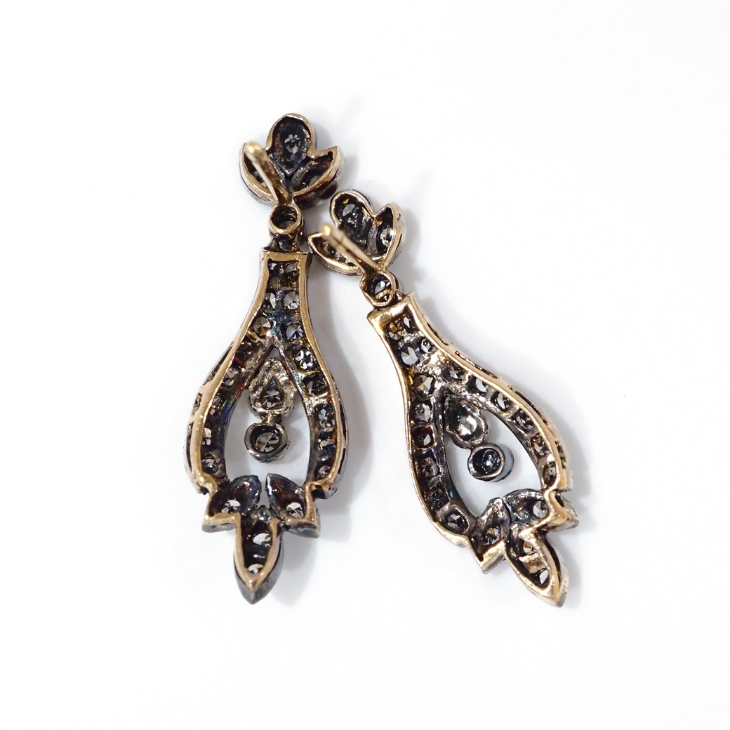 アンティークジュエリー イヤリング&ピアス ダイヤモンド アンティークピアス