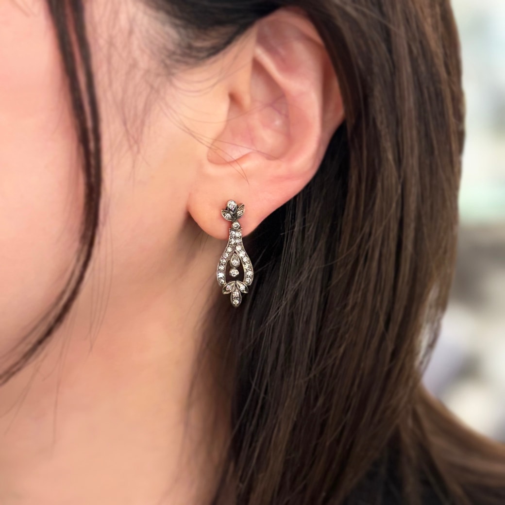 アンティークジュエリー イヤリング&ピアス ダイヤモンド アンティークピアス