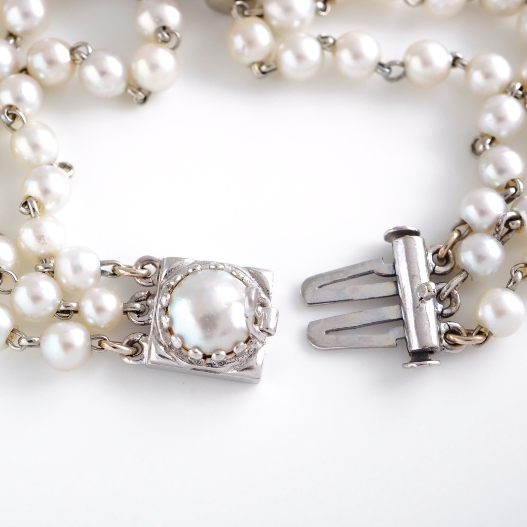 アンティークウォッチ ルシアンピカール パール ダイヤモンド装飾 ラウンドケース パールブレスレット