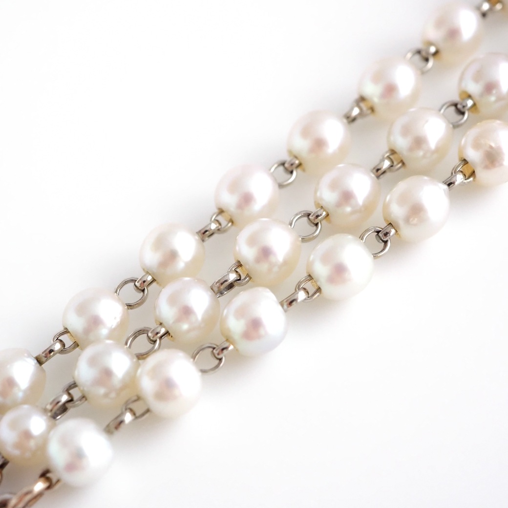 アンティークウォッチ ルシアンピカール パール ダイヤモンド装飾 ラウンドケース パールブレスレット