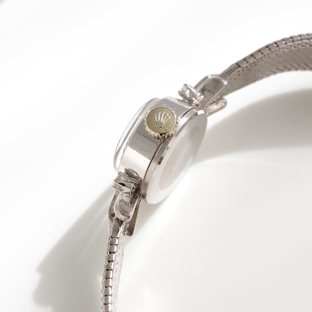 アンティークウォッチ ロレックス ダイヤモンドアクセント ラウンド ホワイトゴールドケース ブレスレット