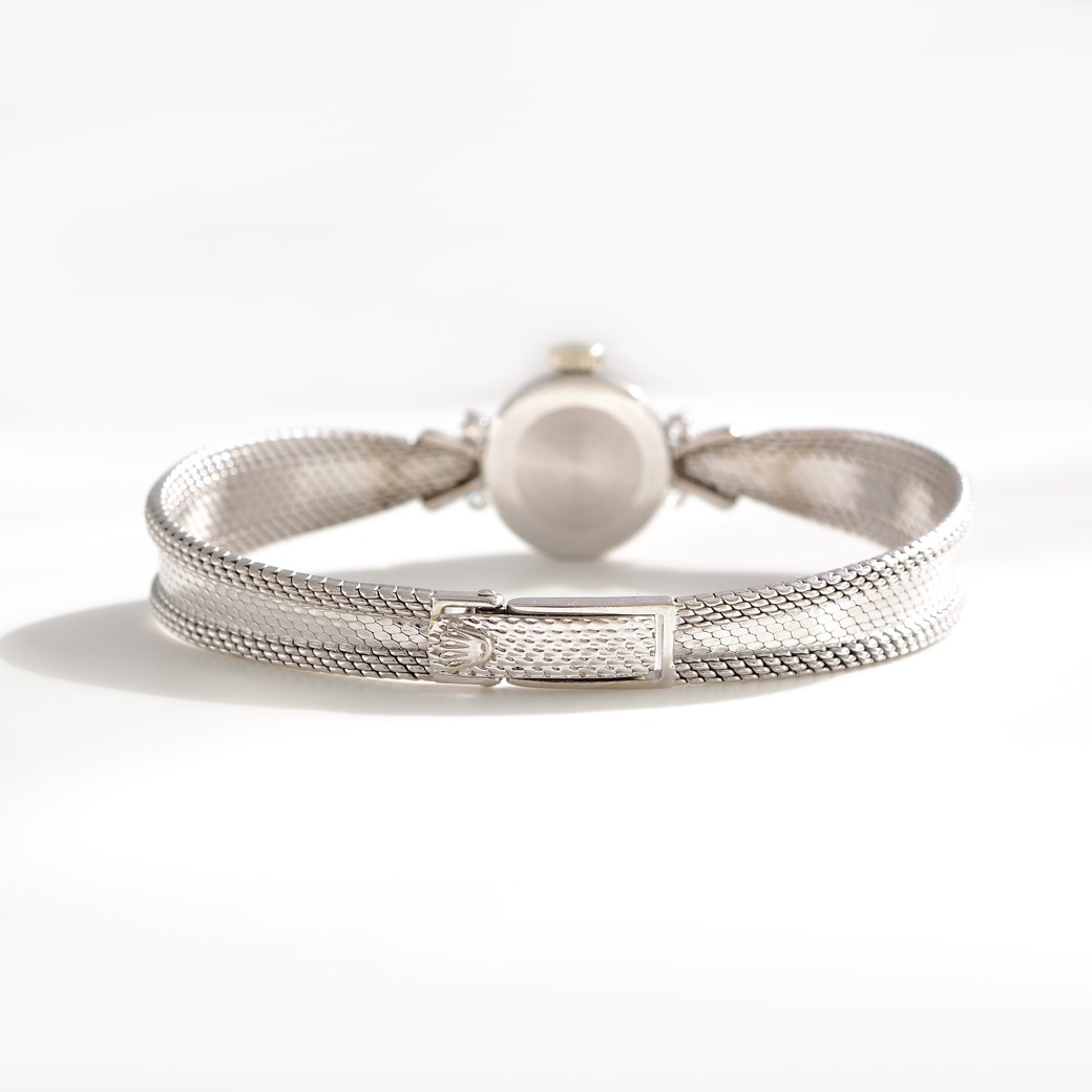 アンティークウォッチ ロレックス ダイヤモンドアクセント ラウンド ホワイトゴールドケース ブレスレット