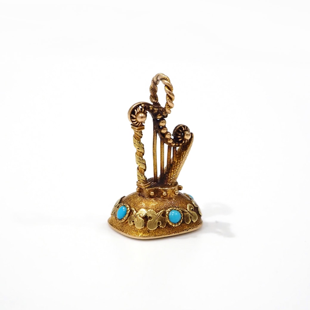 お値下げ　イギリス　フォブシール　インタリオ アメジスト ヴィクトリアンのアメジストの愛のメッセージを伝えるプチ