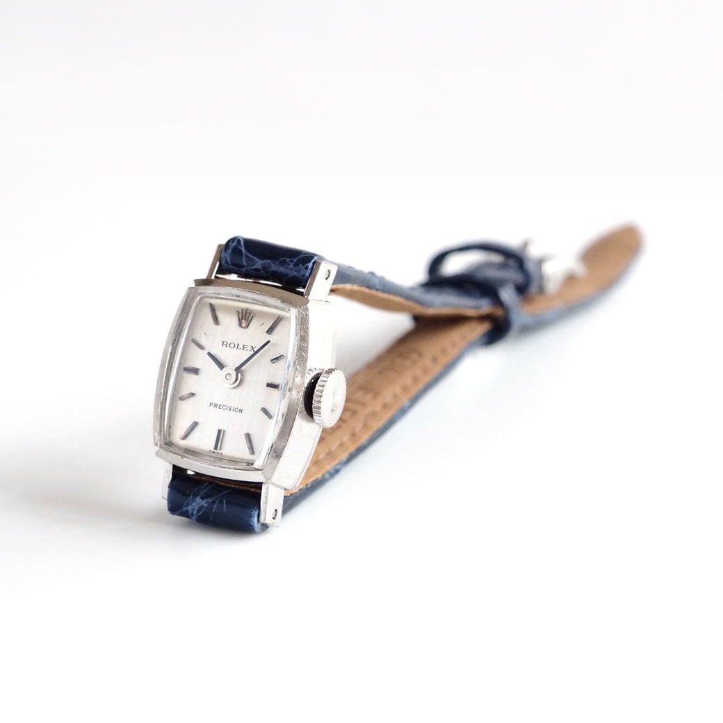 アンティークウォッチ ロレックス PRECISION トノー ホワイトゴールドケース