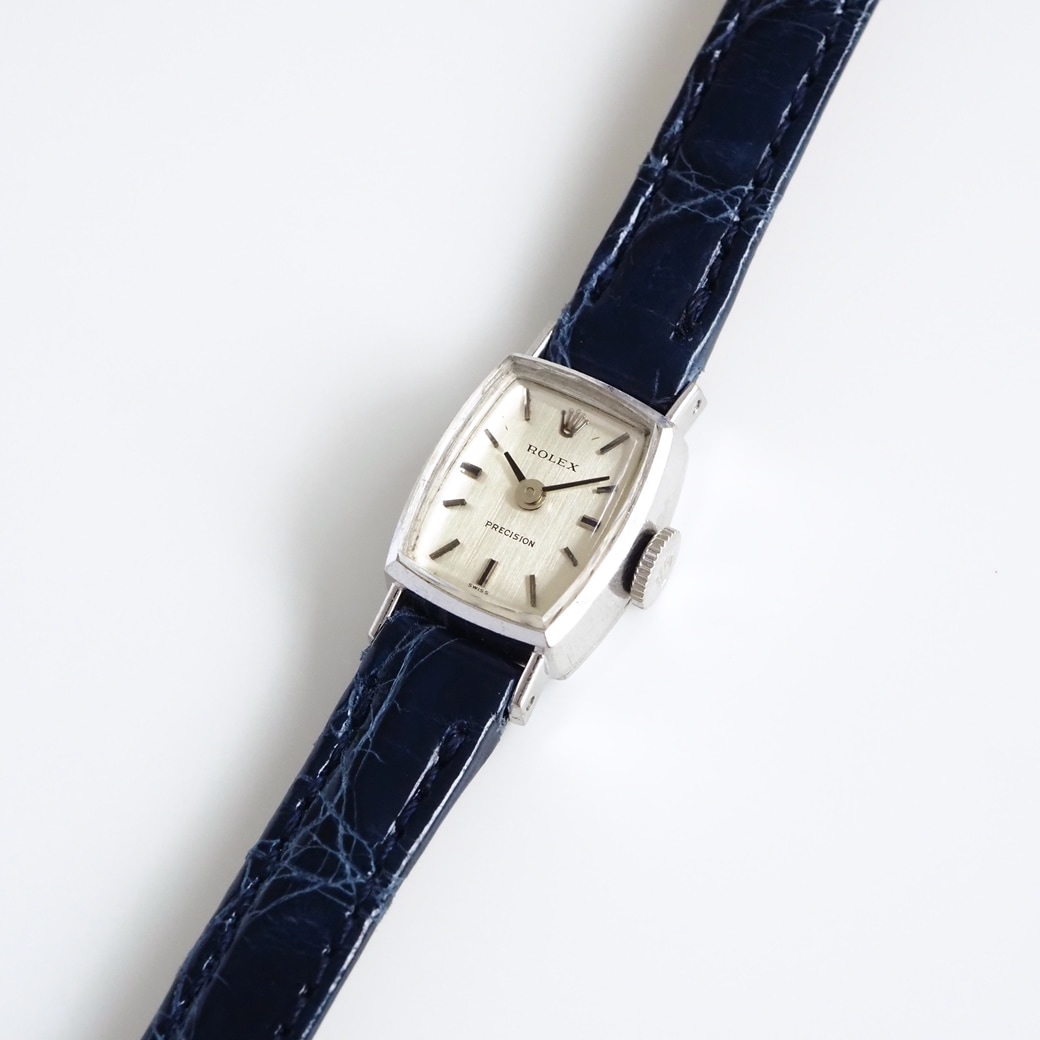 アンティークウォッチ ロレックス PRECISION トノー ホワイトゴールドケース