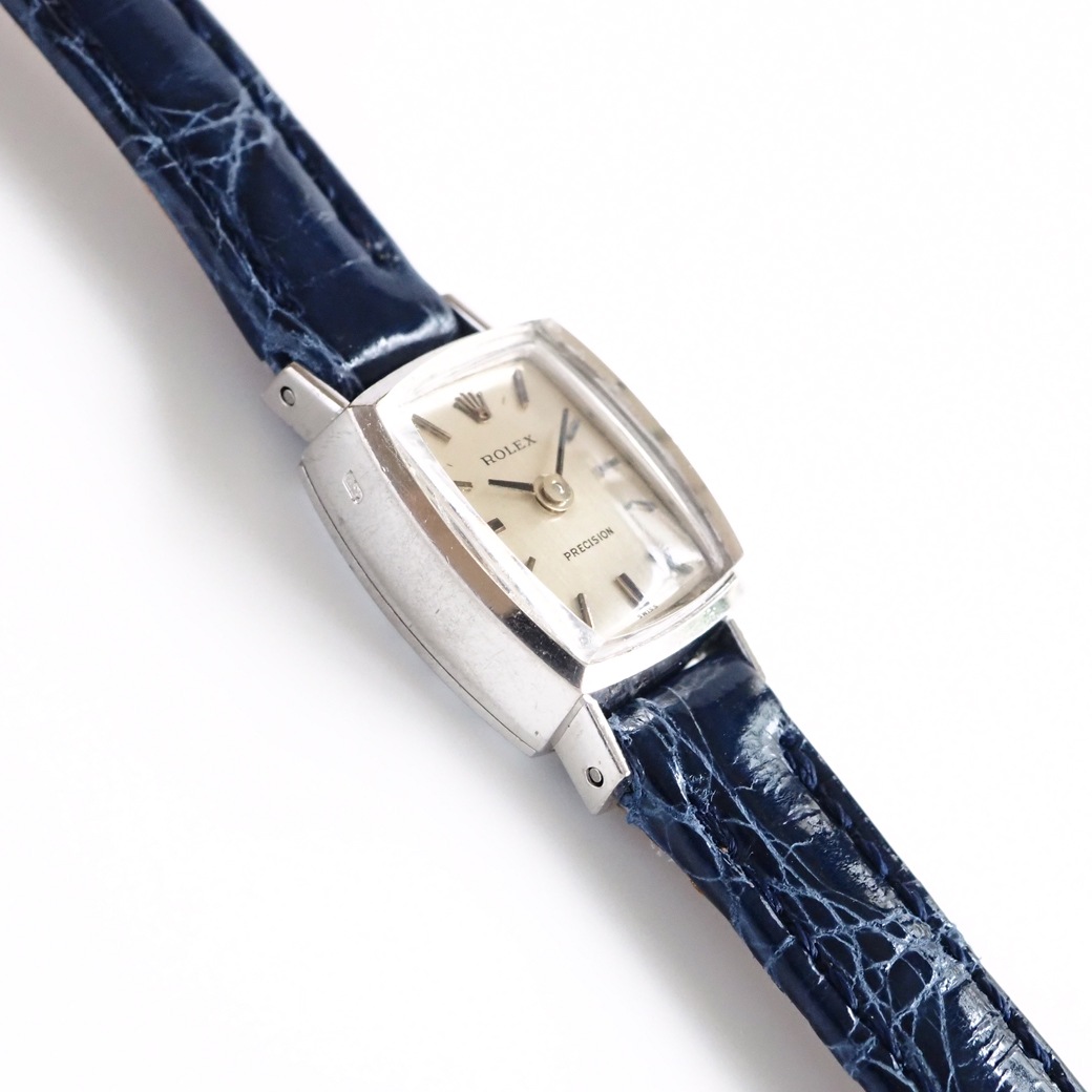 アンティークウォッチ ロレックス PRECISION トノー ホワイトゴールドケース