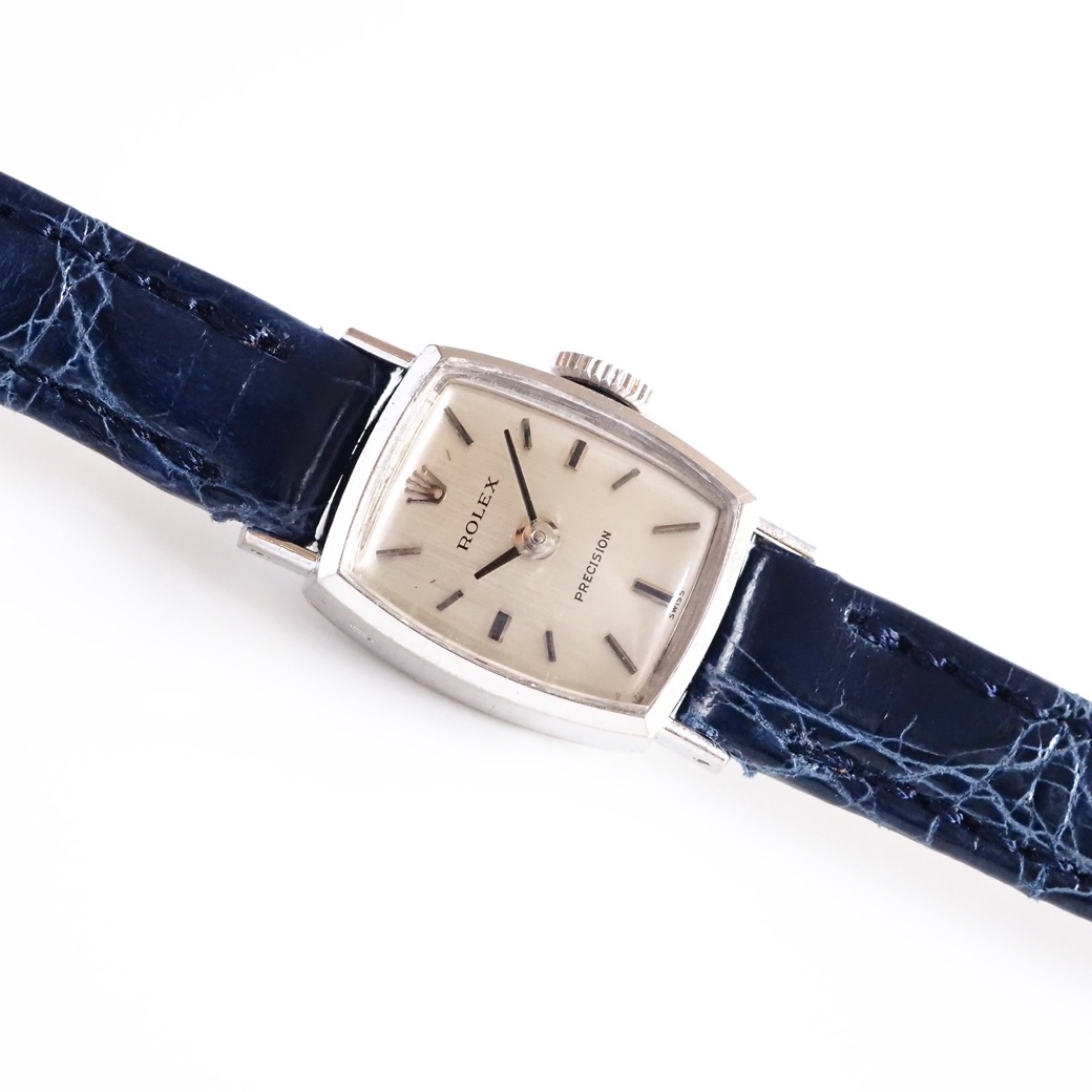 アンティークウォッチ ロレックス PRECISION トノー ホワイトゴールドケース