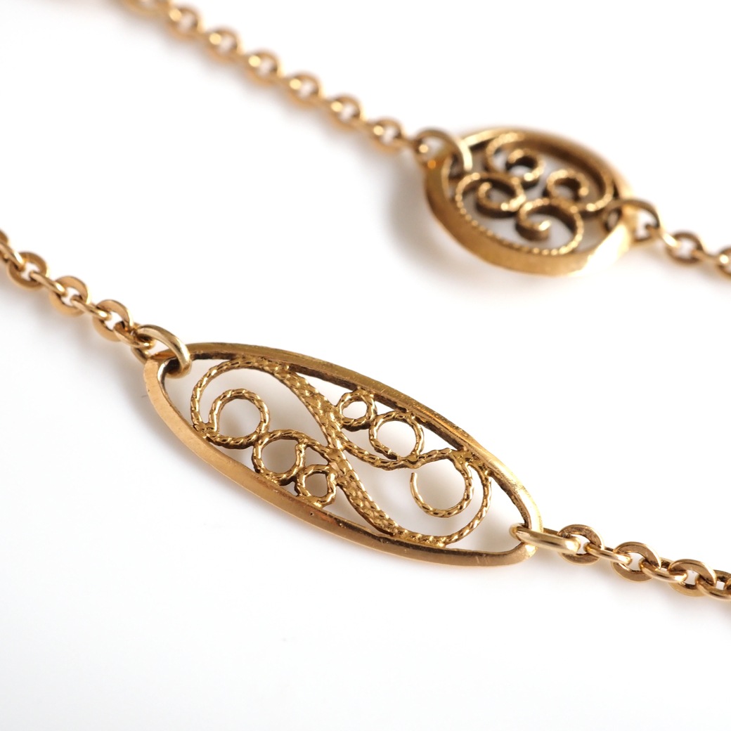 アンティークジュエリー アンティークネックレス 透かしパーツ