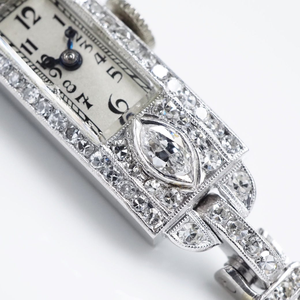 アンティークウォッチ グライシン アールデコ ダイヤモンドレクタンギュラ― Ptケース