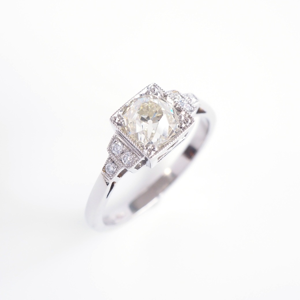 アンティークジュエリー リプロダクション City of London シティオブロンドン 1.05ct アンティークダイヤモンド リング