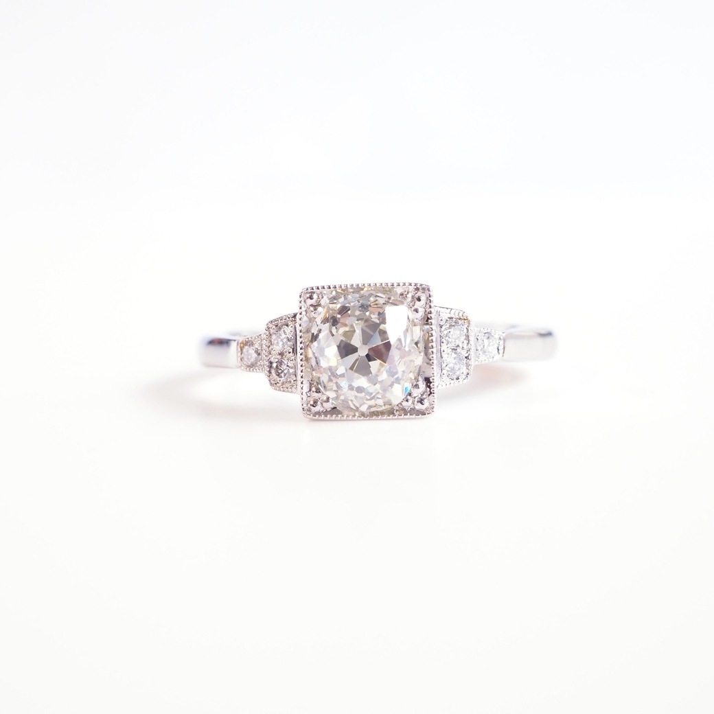 アンティークジュエリー リプロダクション City of London シティオブロンドン 1.05ct アンティークダイヤモンド リング