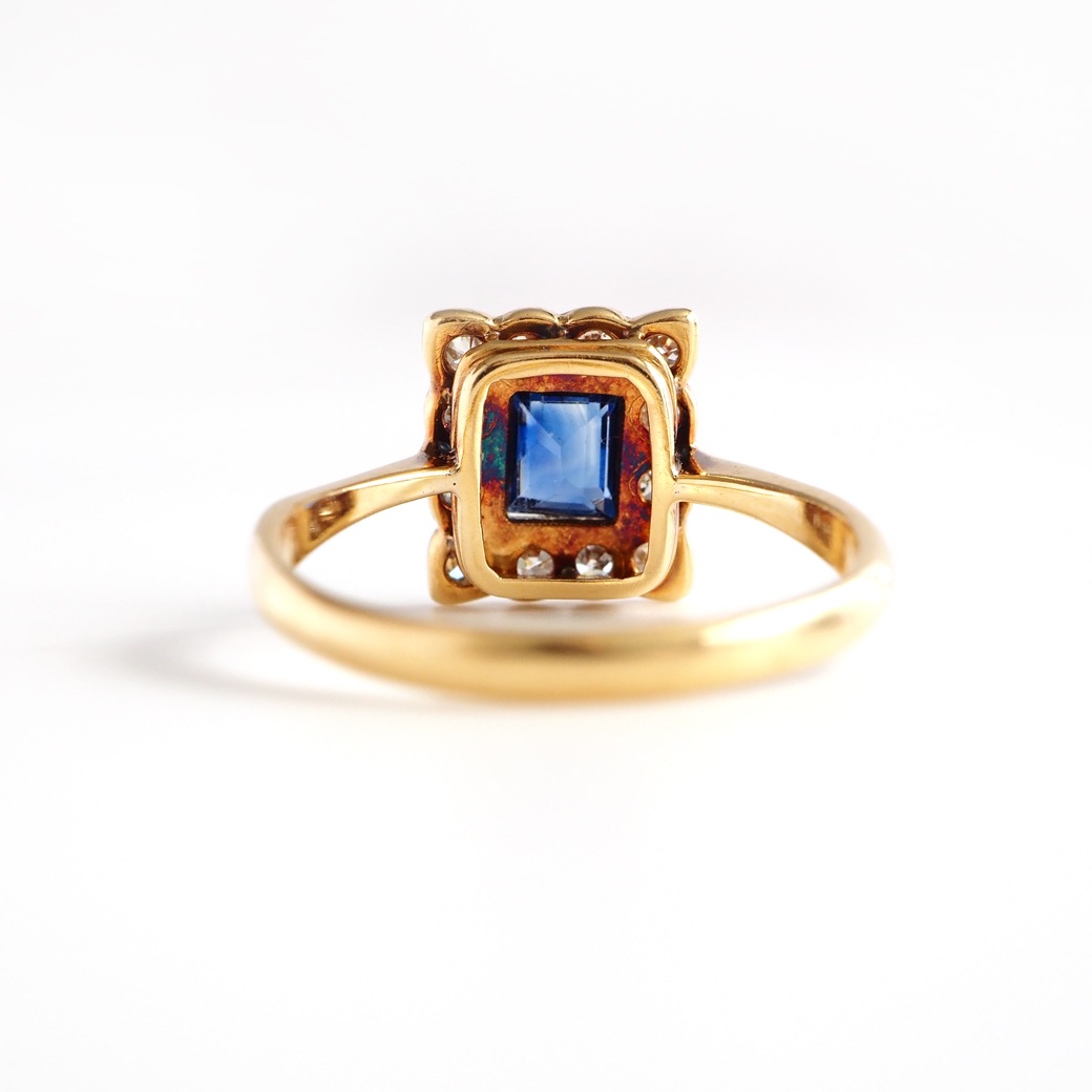 アンティークジュエリー アンティークリング サファイア ダイヤモンド