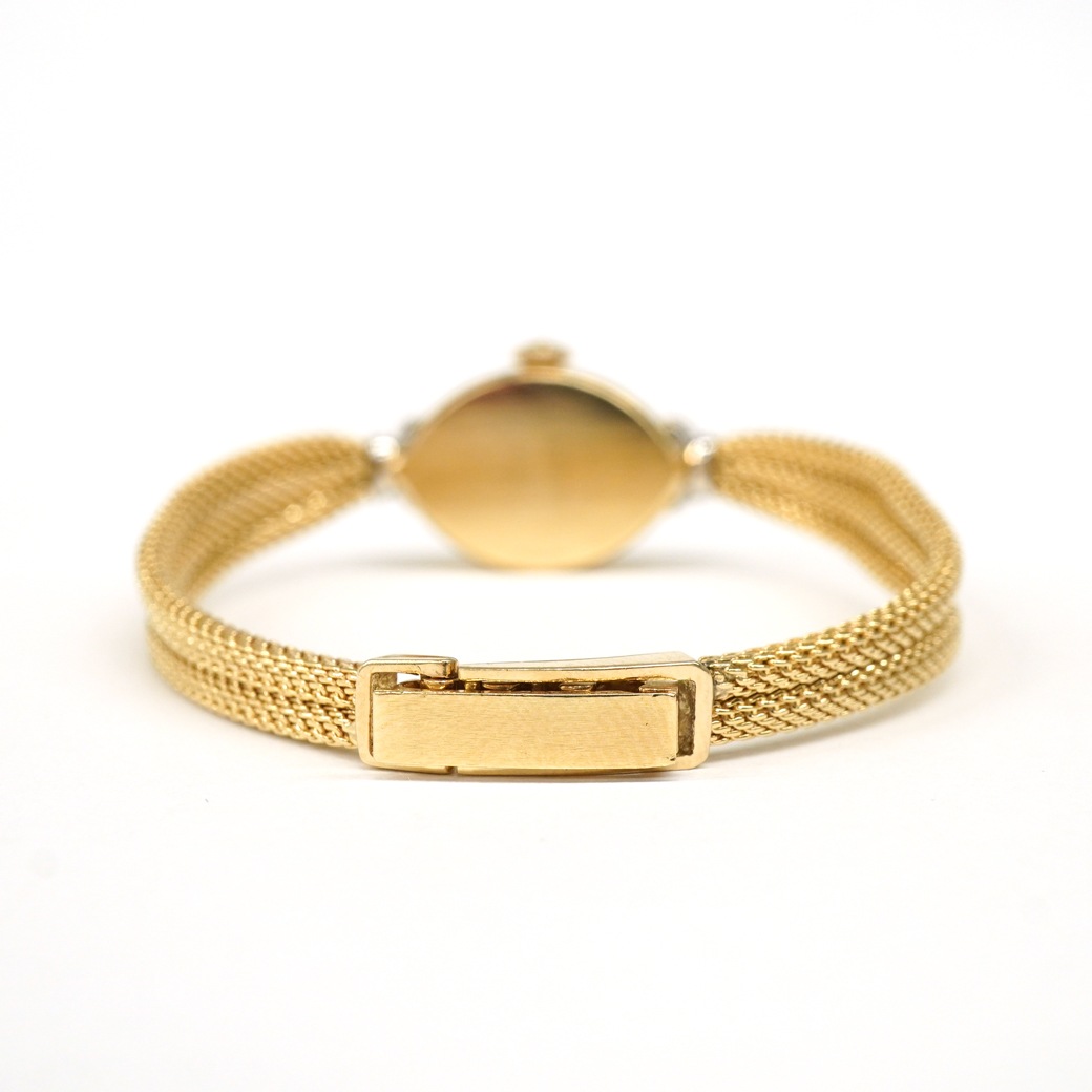 アンティークウォッチ ロンジン ダイヤモンドアクセント マーキス YGケース ギャザーブレスレット