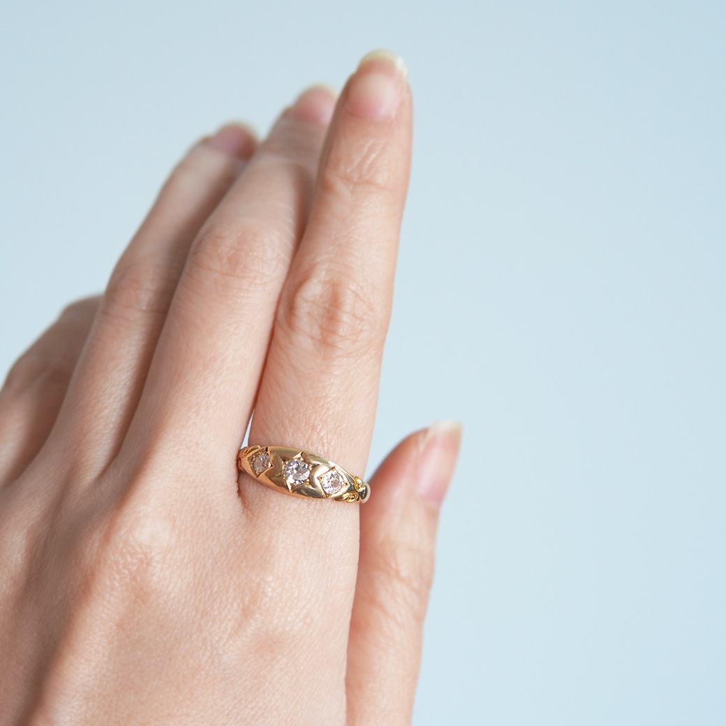 アンティークジュエリー アンティークリング ダイヤモンド ゴールド