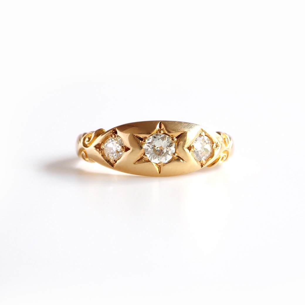 アンティークジュエリー リング ダイヤモンド ゴールド アンティークリング